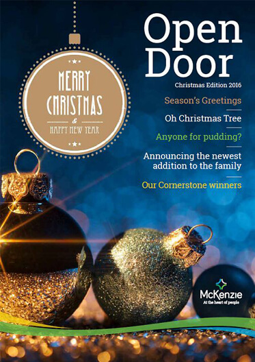 Front cover Open Door magazine Christmas 2016